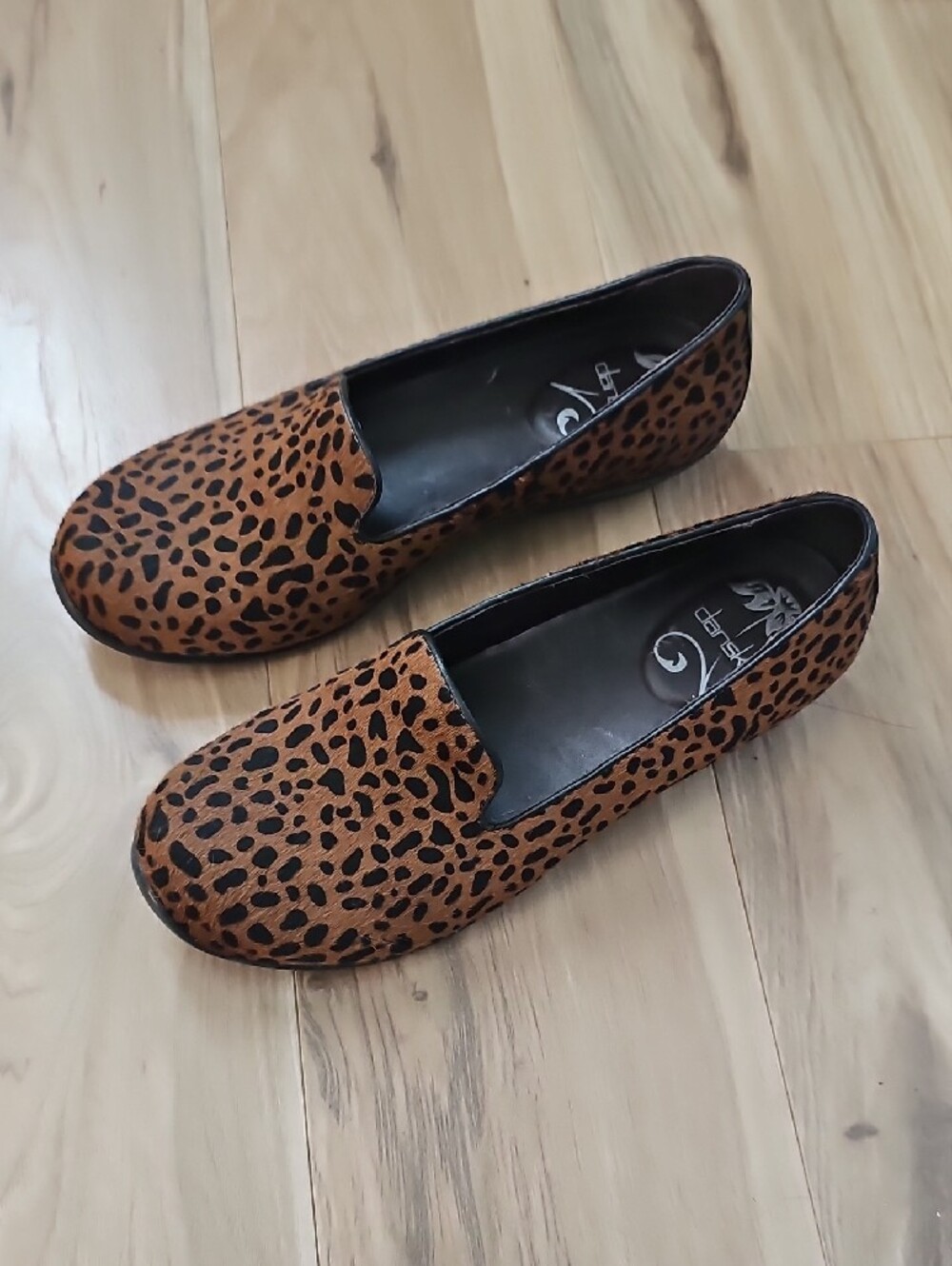 Dansko Leopard-Print Slip-On Loafers in Brown and Black